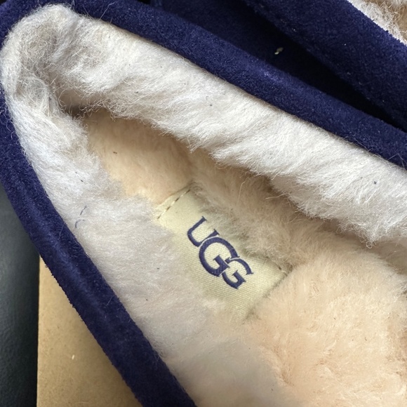 NIB! UGG Ansley Stud II Women's Slippers Size 5 Purple Suede Sheepskin Slip On - Picture 5 of 12